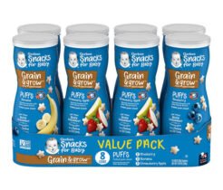 Gerber, Snacks for Baby, Grain & Grow, Puffs, Puffed Grain